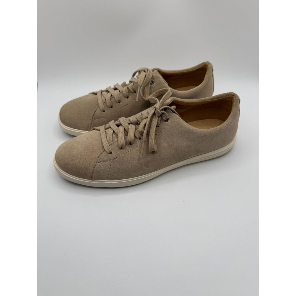 Cole Haan Grand Crosscourt Sneakers Men Size 7M Beige Suede Lace-up Casual Shoes